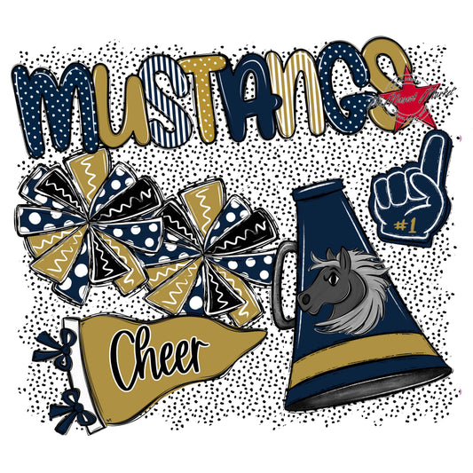 Mustangs Cheer Spirit-Navy & Gold