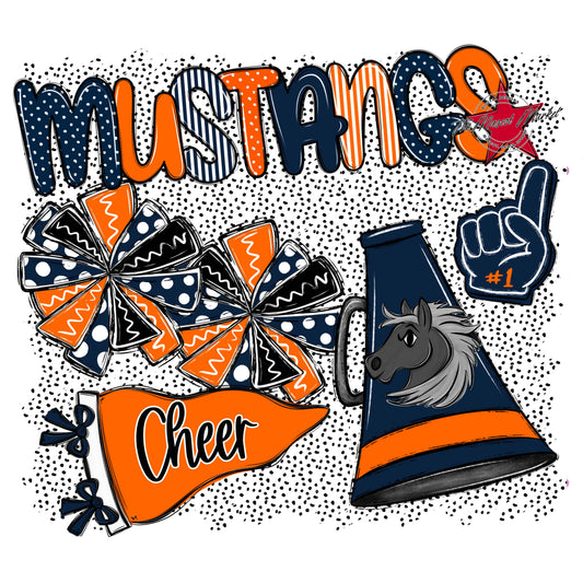 Mustangs Cheer Spirit-Navy & Orange