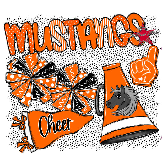 Mustangs Cheer Spirit-Orange