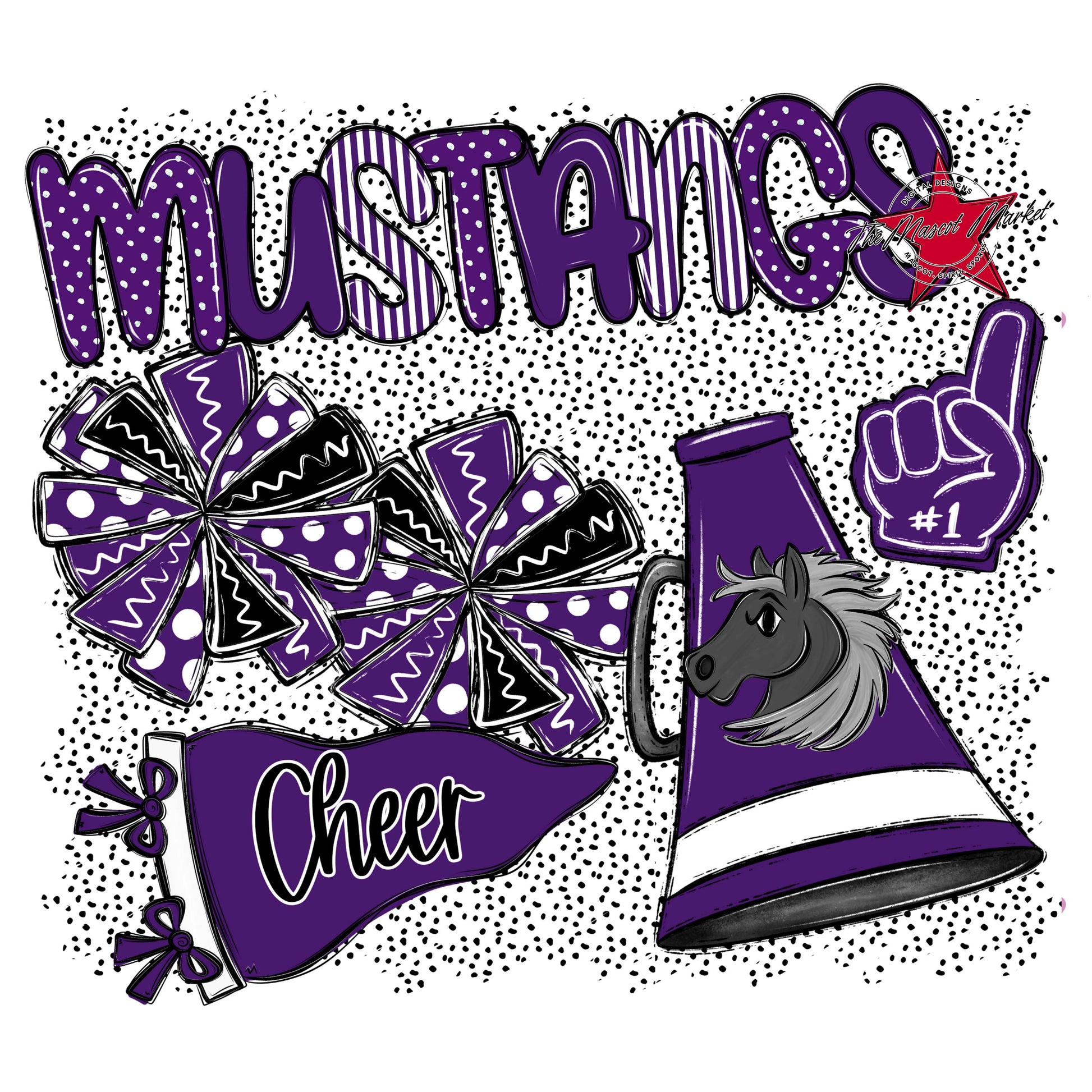 Mustangs Cheer Spirit-Purple