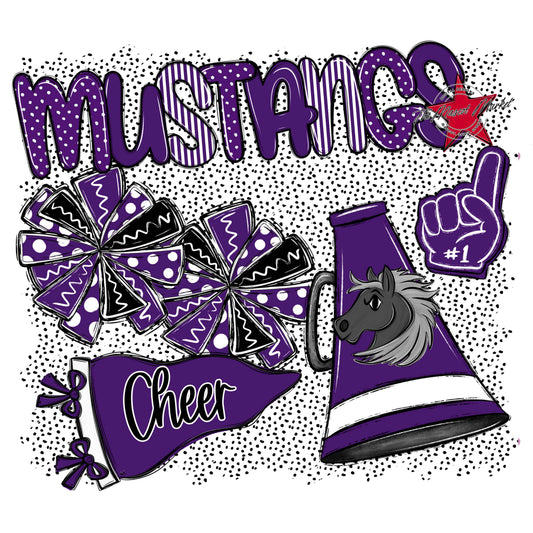 Mustangs Cheer Spirit-Purple