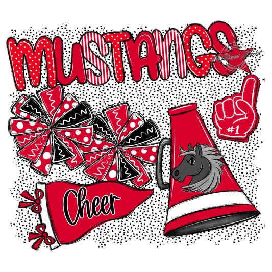 Mustangs Cheer Spirit-Red