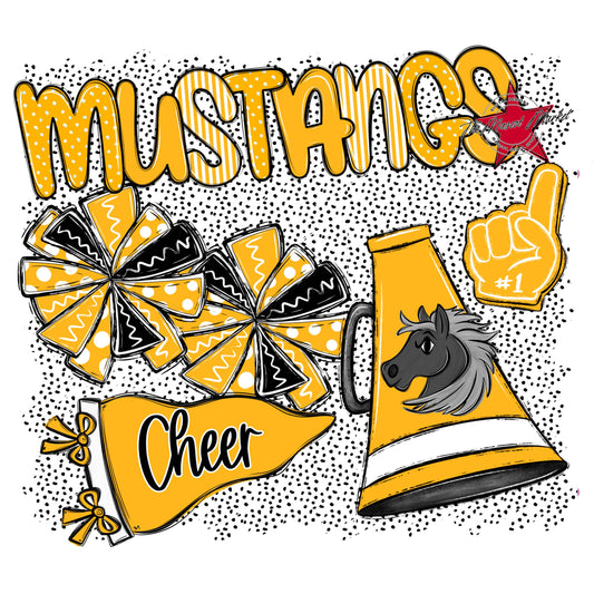 Mustangs Cheer Spirit-Yellow