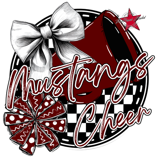 Mustangs Circle Cheer Design-Maroon