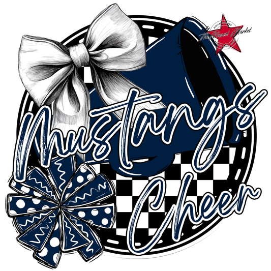 Mustangs Circle Cheer Design-Navy