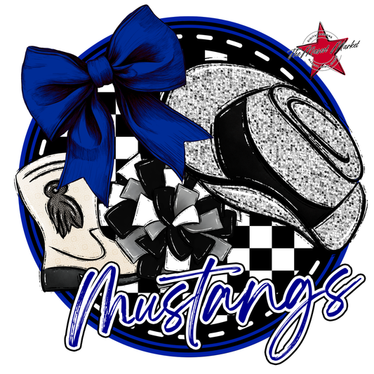 Mustangs Circle Drillteam Design-Blue