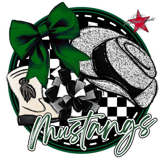 Mustangs Circle Drillteam Design-Green