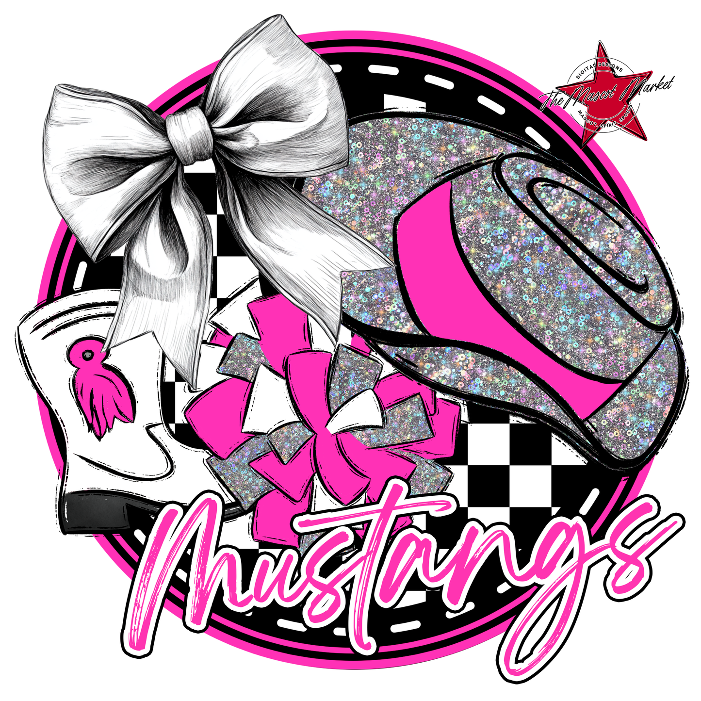 Mustangs Circle Drillteam Design-Pink