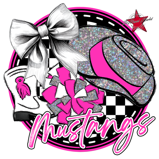 Mustangs Circle Drillteam Design-Pink