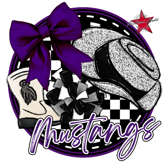Mustangs Circle Drillteam Design-Purple