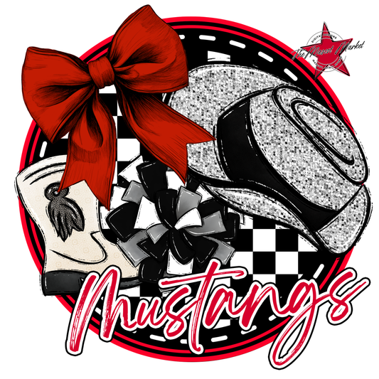 Mustangs Circle Drillteam Design-Red