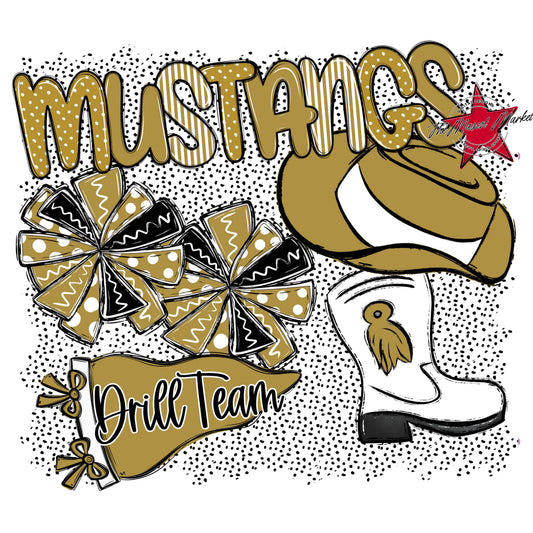 Mustangs Drillteam Spirit-Gold