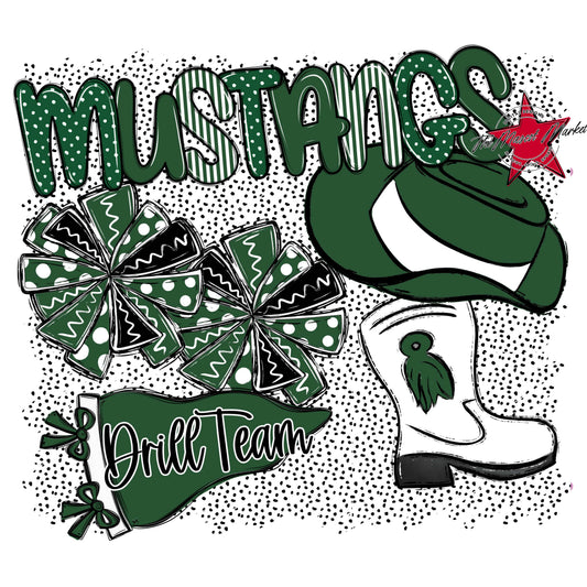 Mustangs Drillteam Spirit-Green