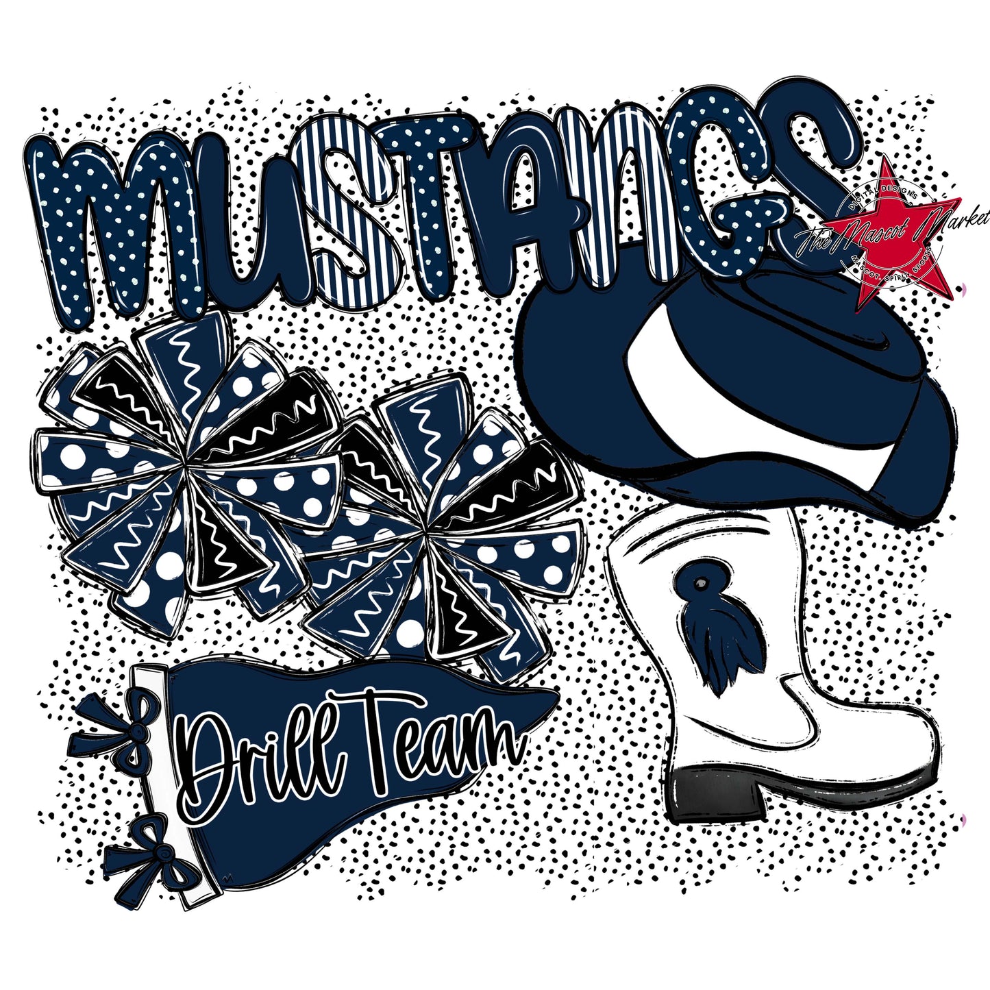 Mustangs Drillteam Spirit-Navy
