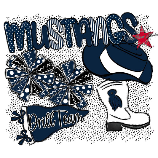 Mustangs Drillteam Spirit-Navy