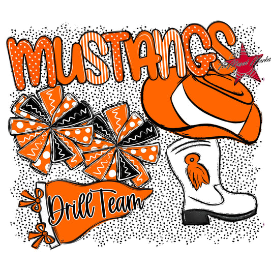 Mustangs Drillteam Spirit-Orange