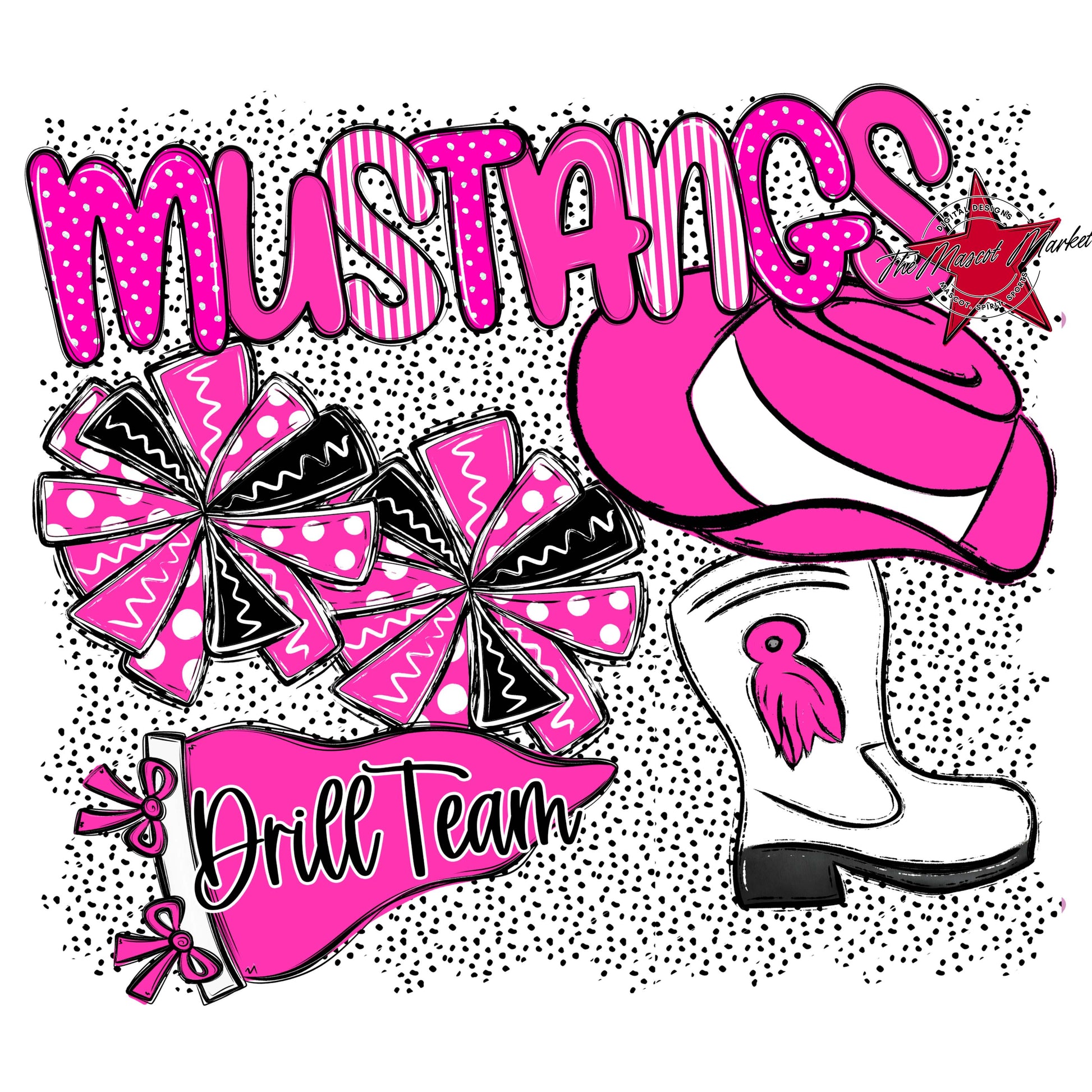 Mustangs Drillteam Spirit-Pink