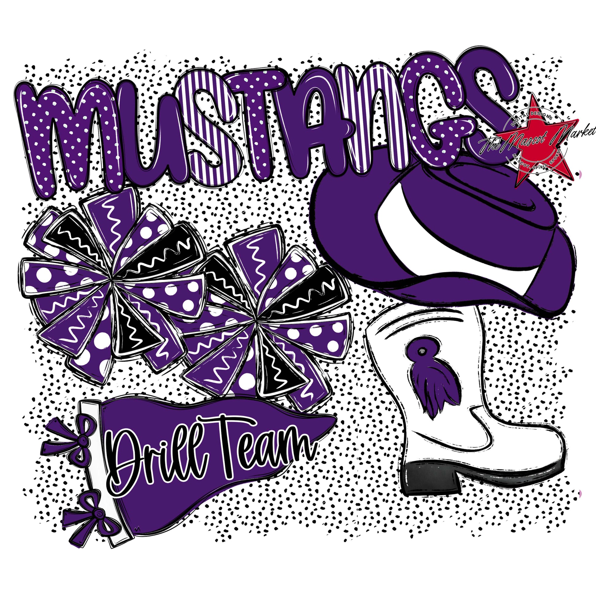 Mustangs Drillteam Spirit-Purple