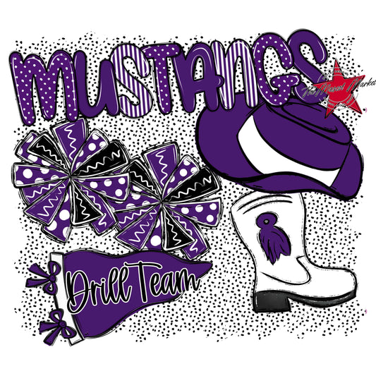 Mustangs Drillteam Spirit-Purple