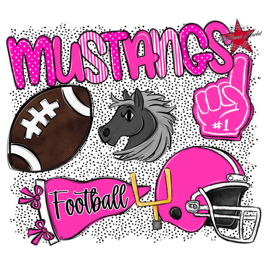 Mustangs Football Spirit-Pink