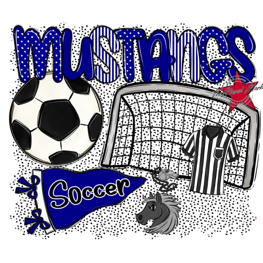 Mustangs Soccer Spirit-Blue