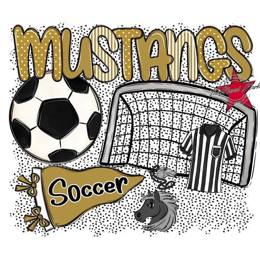 Mustangs Soccer Spirit-Gold