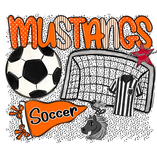 Mustangs Soccer Spirit-Orange
