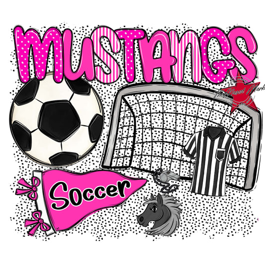 Mustangs Soccer Spirit-Pink
