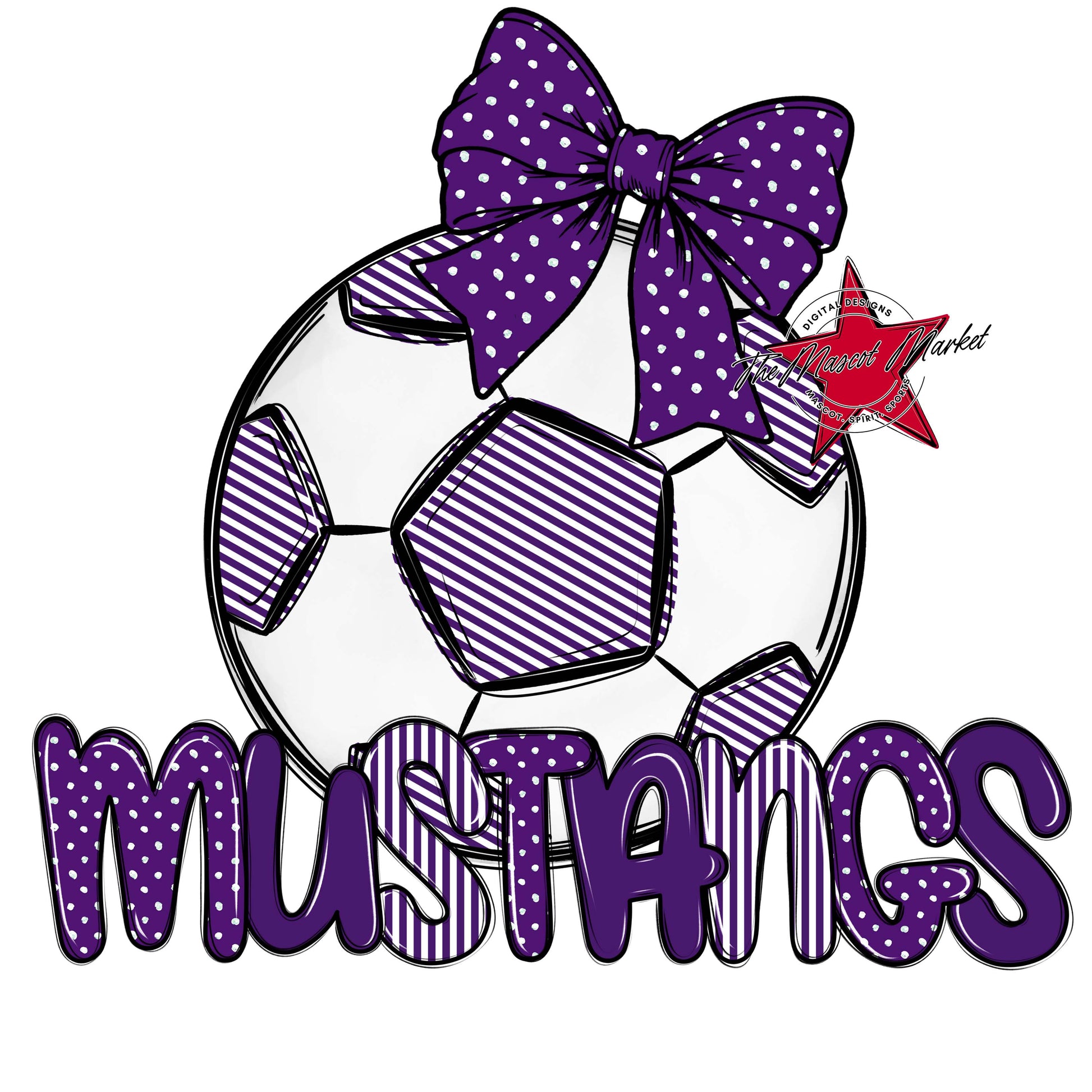 Mustangs Soccer Spirit Design-Purple