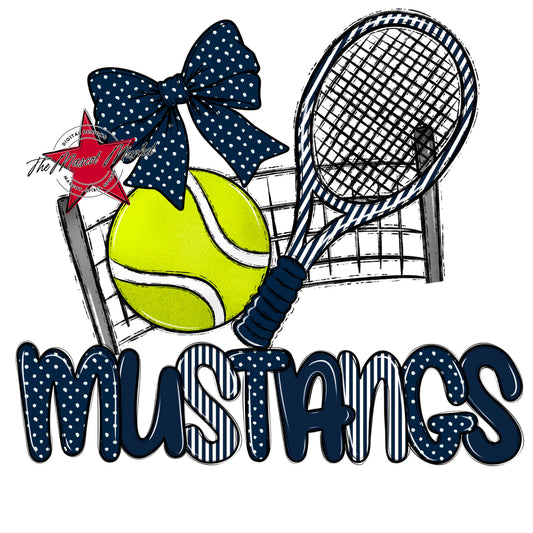 Mustangs Tennis Spirit Design-Navy