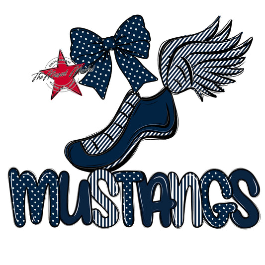 Mustangs Track Spirit Design-Navy