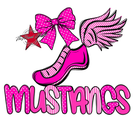 Mustangs Track Spirit Design-Pink