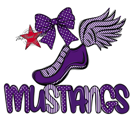 Mustangs Track Spirit Design-Purple