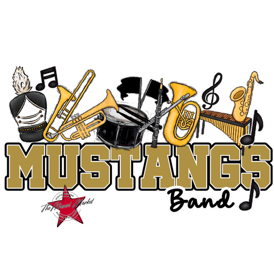 Mustangs Varsity Band-Gold