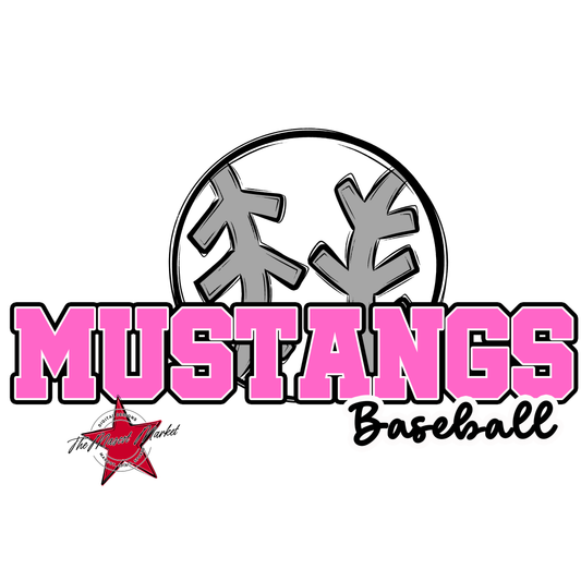 Mustangs Varsity Baseball-Baby Pink