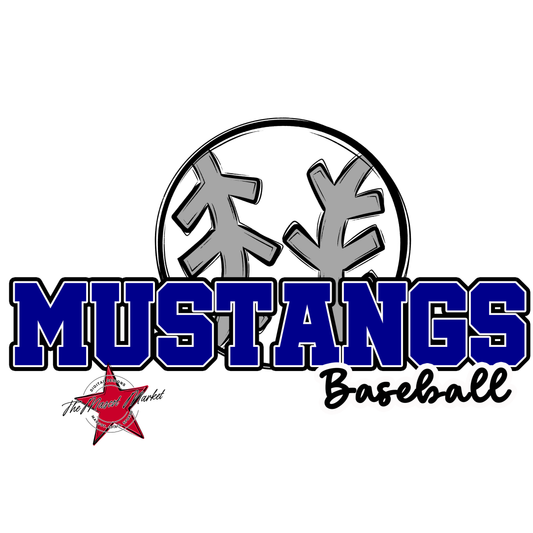 Mustangs Varsity Baseball-Blue