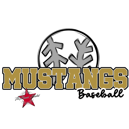 Mustangs Varsity Baseball-Gold