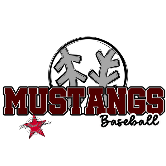 Mustangs Varsity Baseball-Maroon