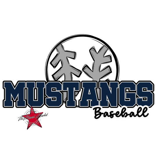 Mustangs Varsity Baseball-Navy