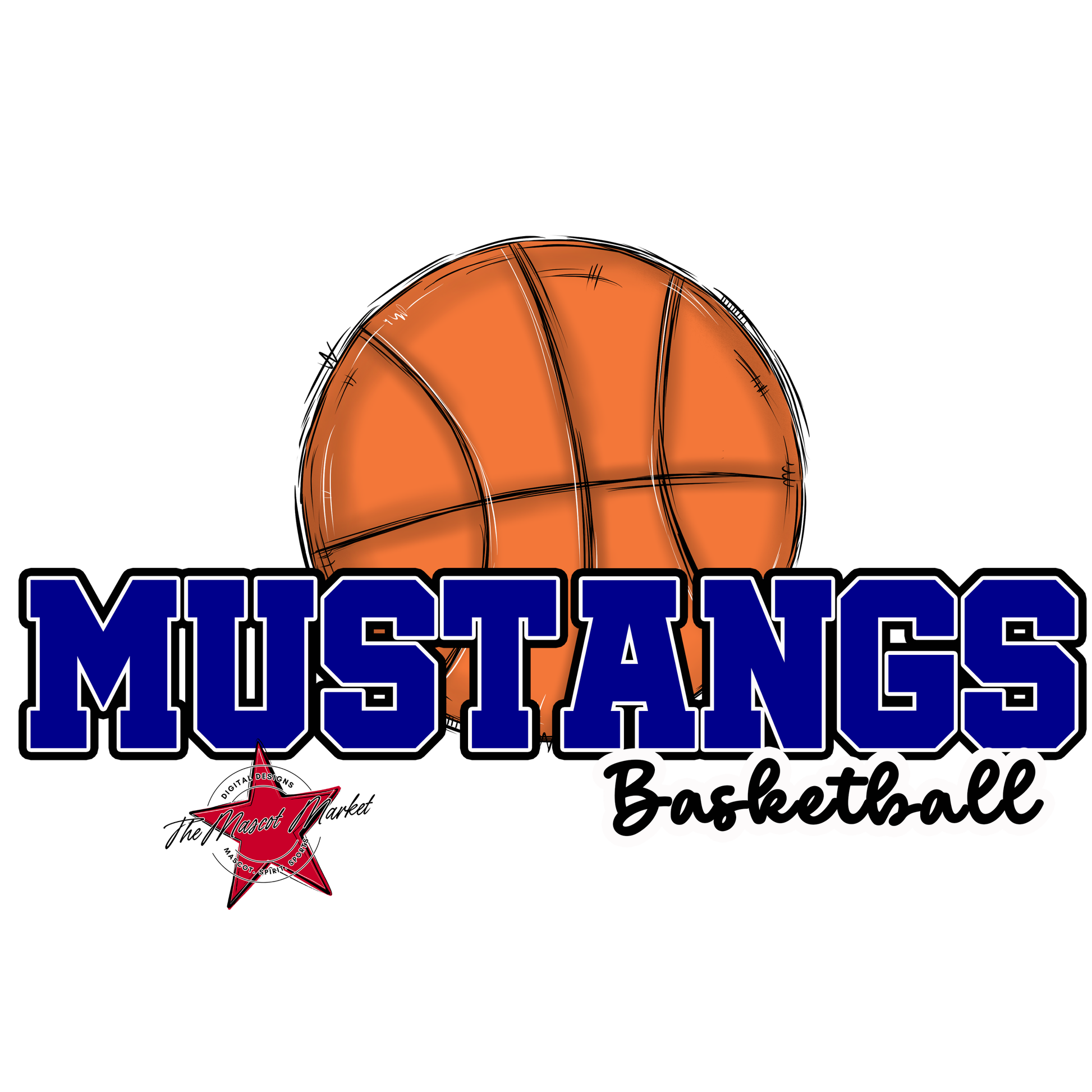 Mustangs Varsity Basketball-Blue