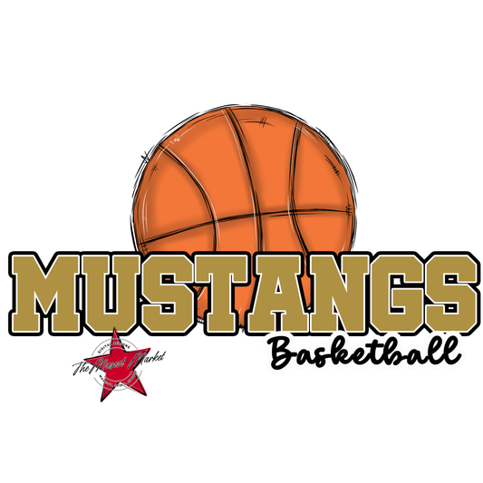 Mustangs Varsity Basketball-Gold