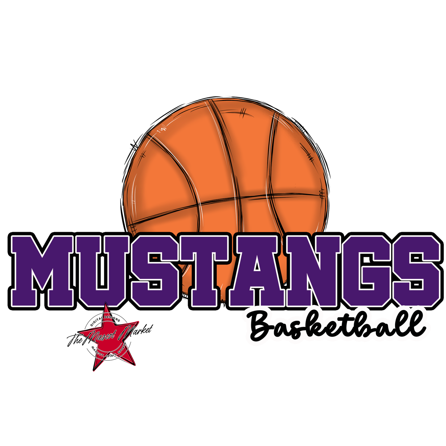 Mustangs Varsity Basketball-Purple