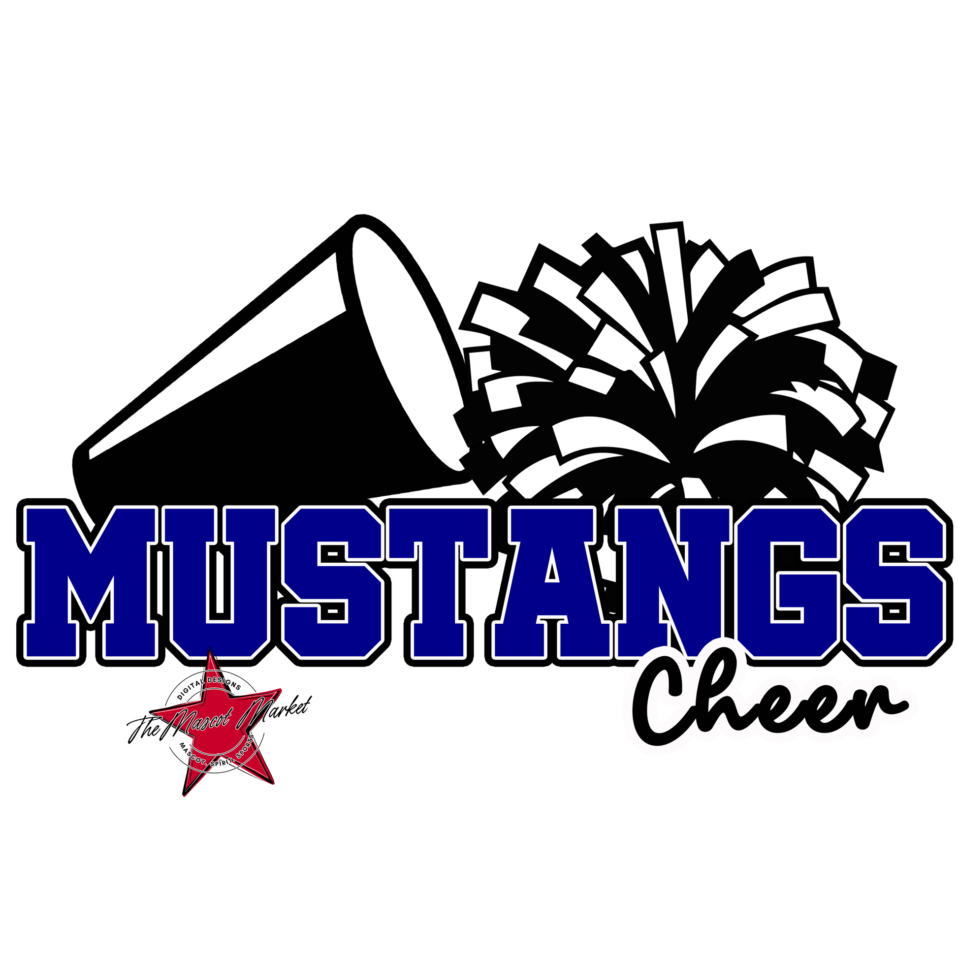 Mustangs Varsity Cheer-Blue