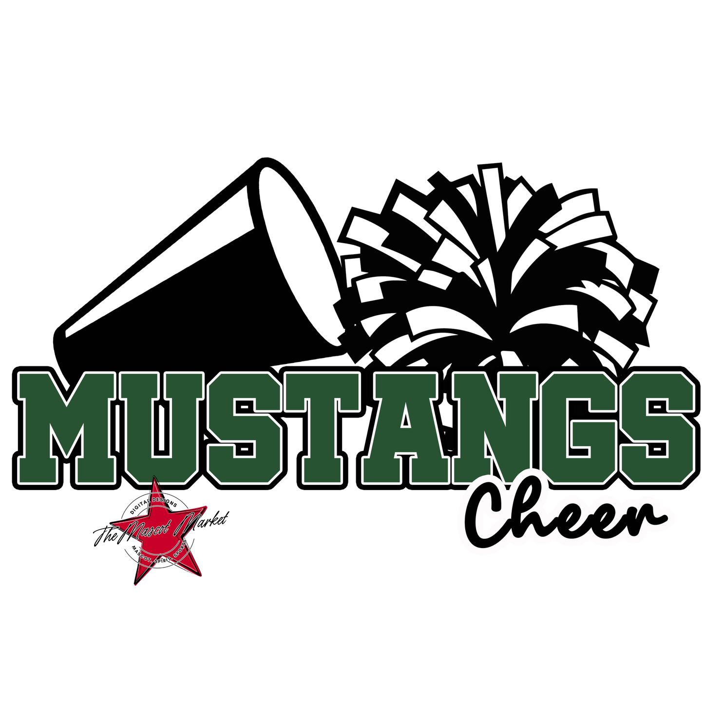 Mustangs Varsity Cheer-Green