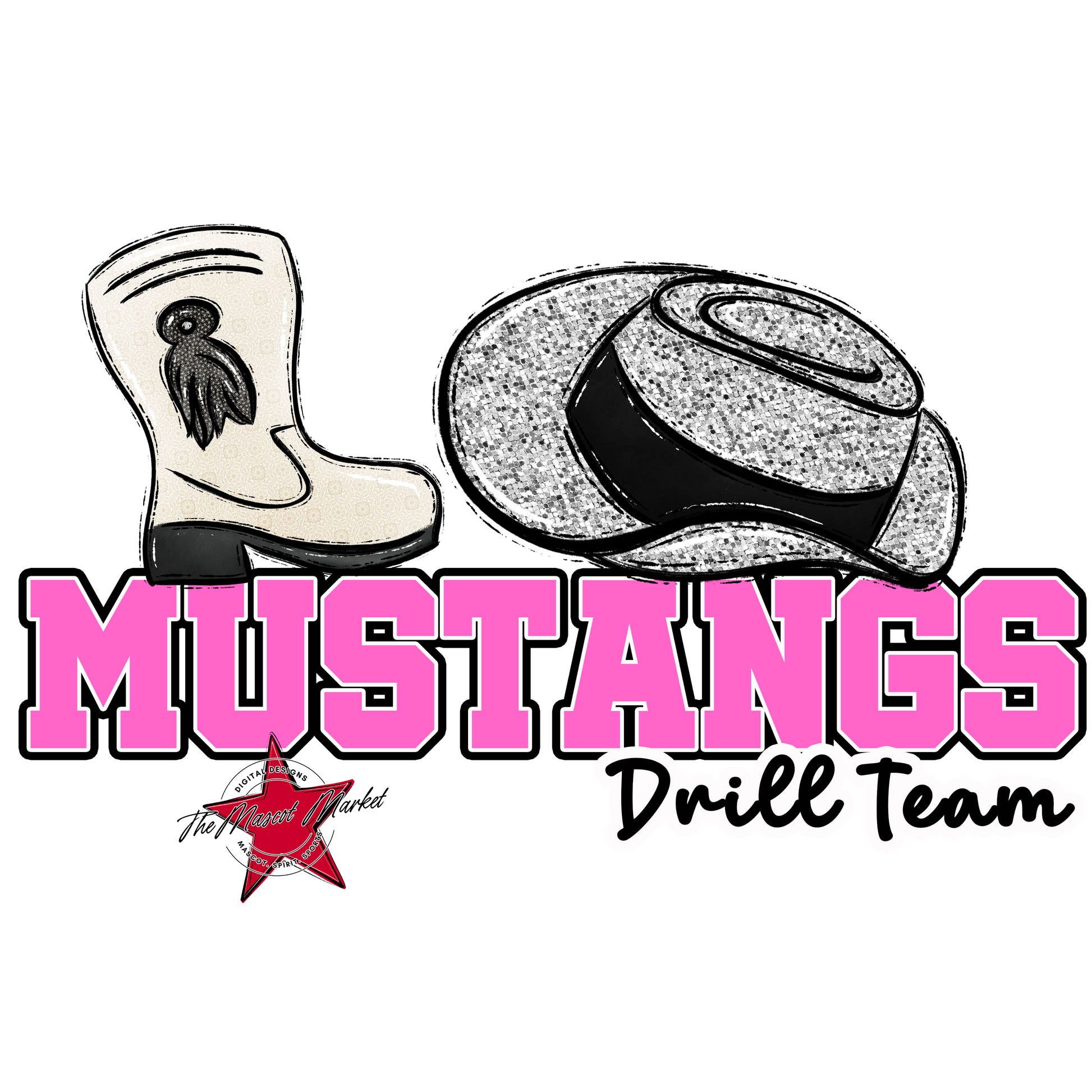 Mustangs Varsity Drillteam-Baby Pink