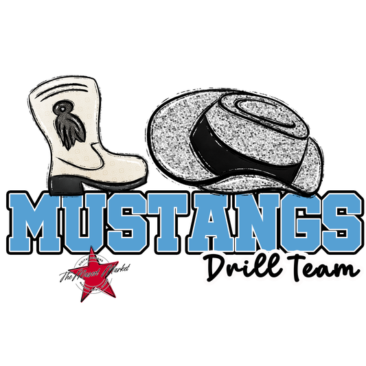 Mustangs Varsity Drillteam-Carolina Blue