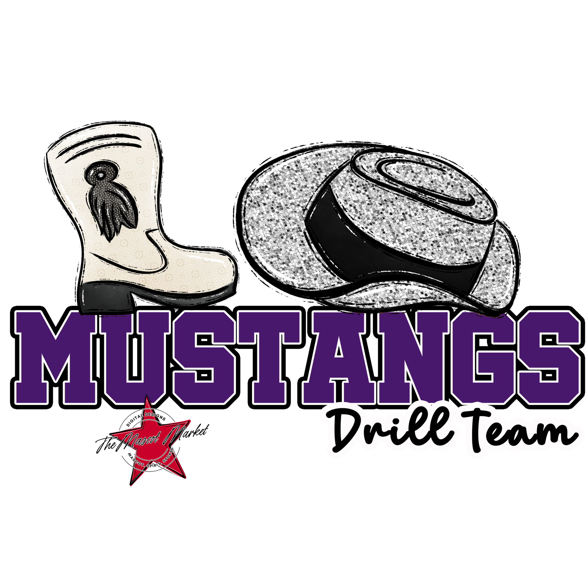 Mustangs Varsity Drillteam-Purple