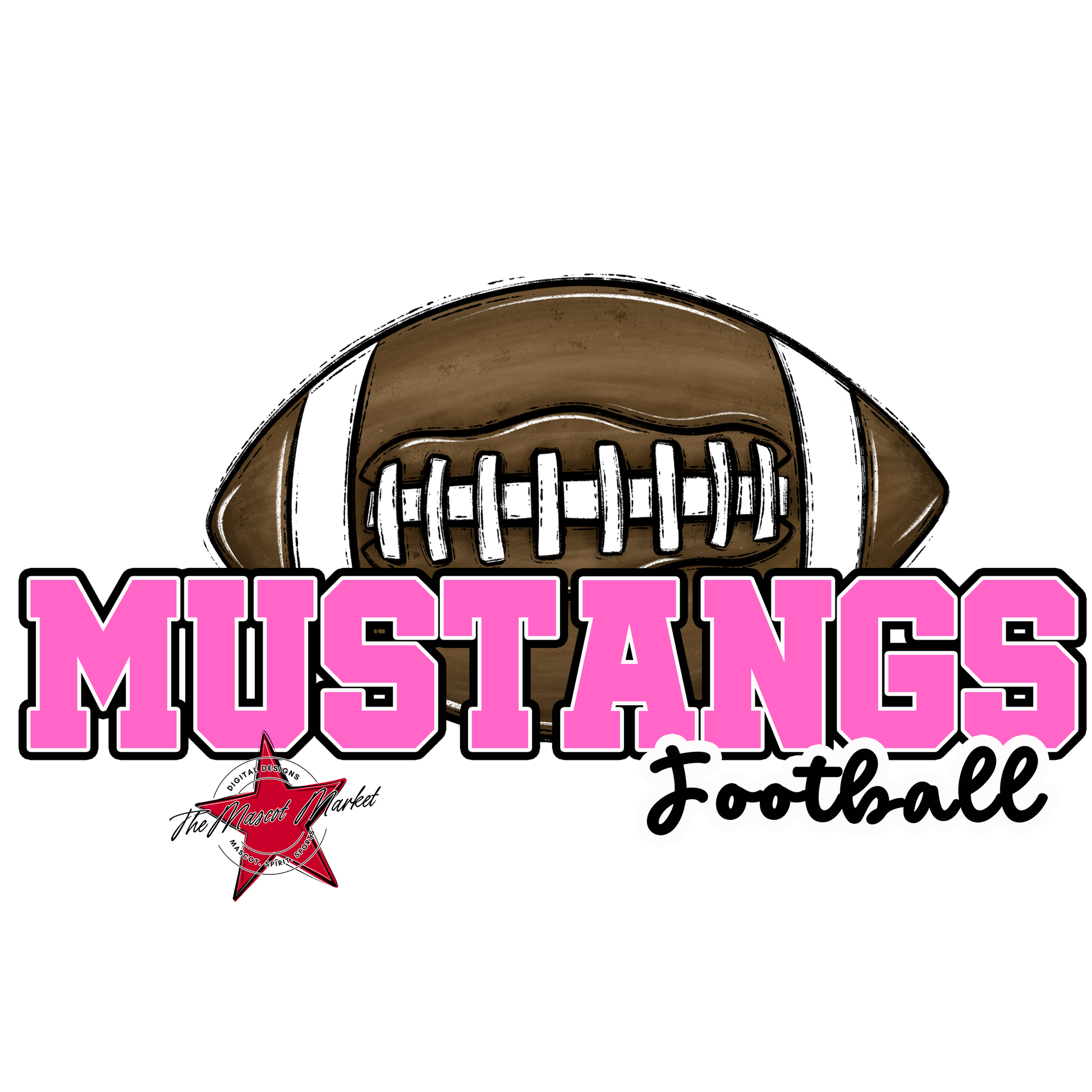 Mustangs Varsity Football-Baby Pink