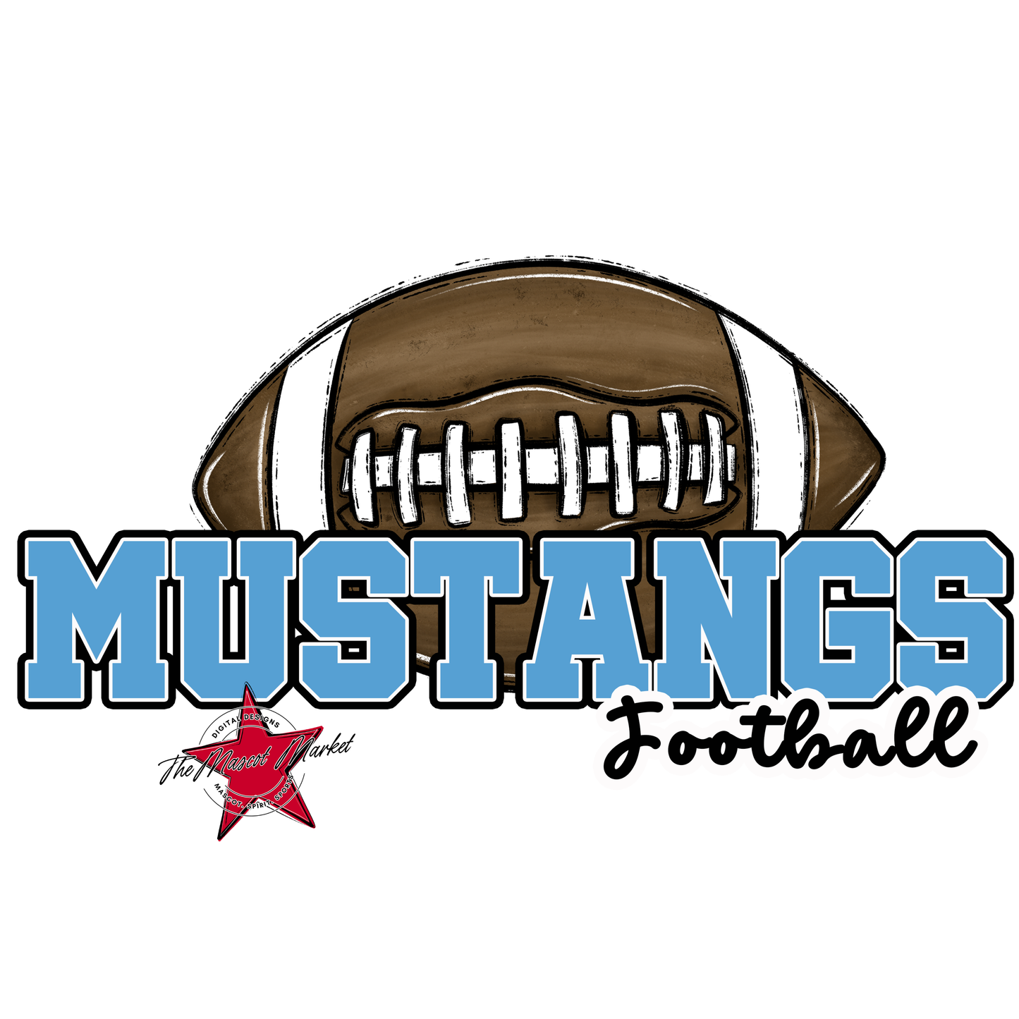 Mustangs Varsity Football-Carolina Blue