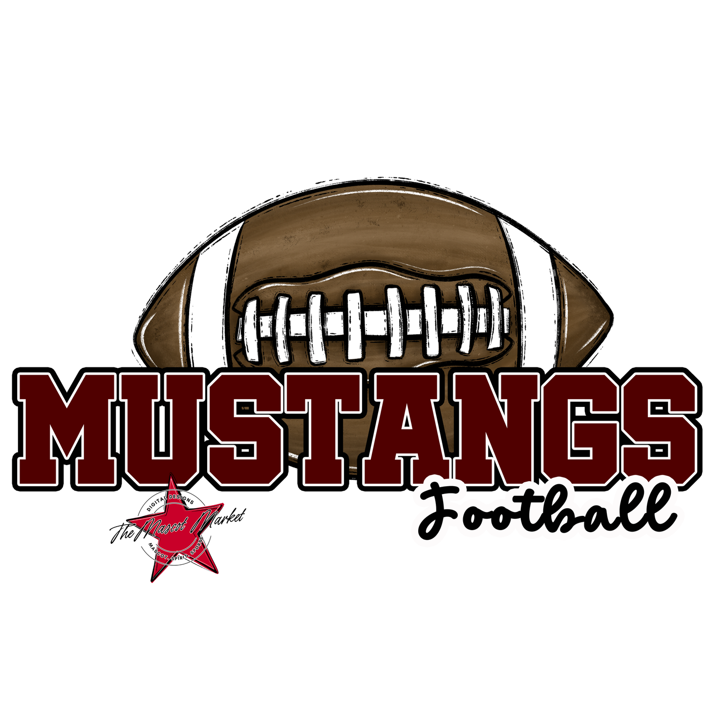 Mustangs Varsity Football-Maroon
